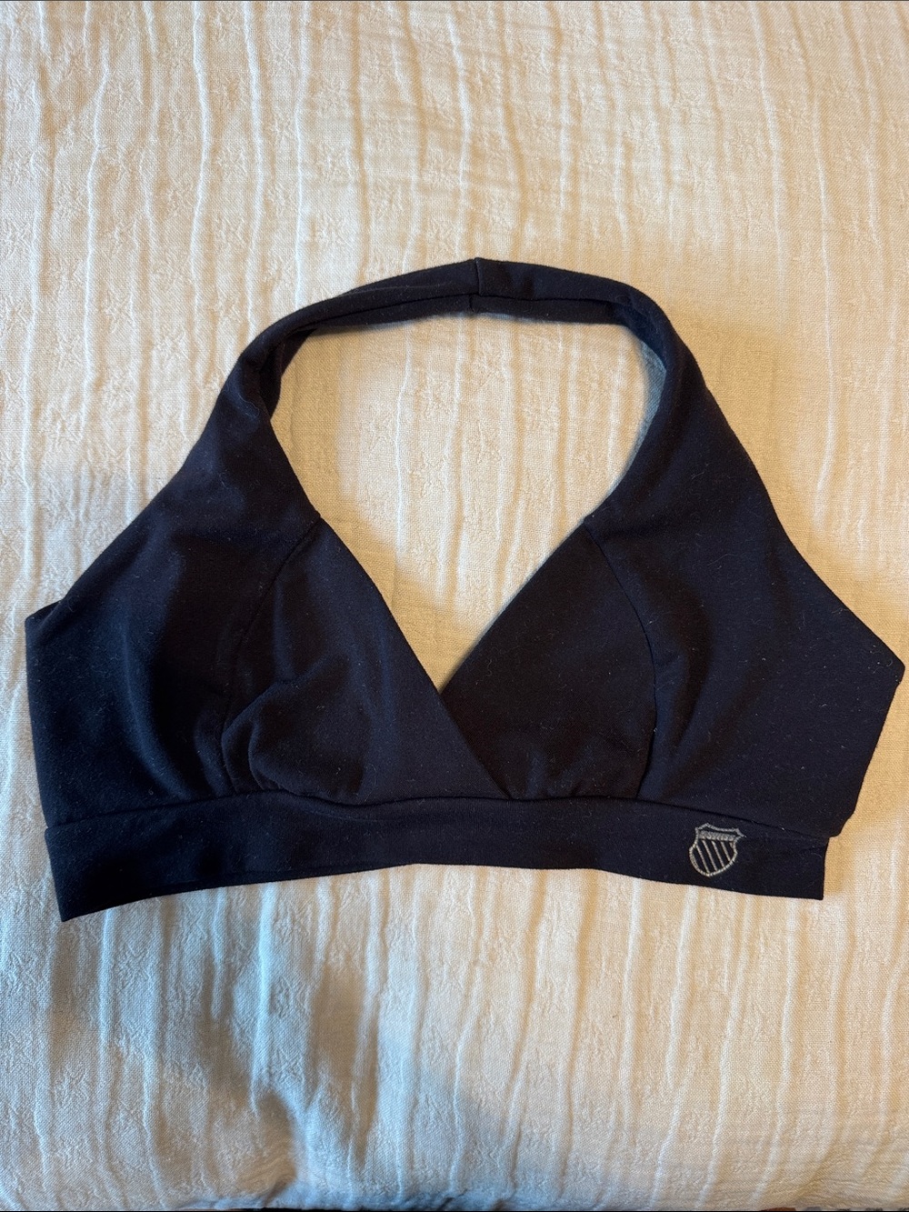 K-Swiss Jillian Michaels Sporty Bra Small Black Halter Y2K Activewear